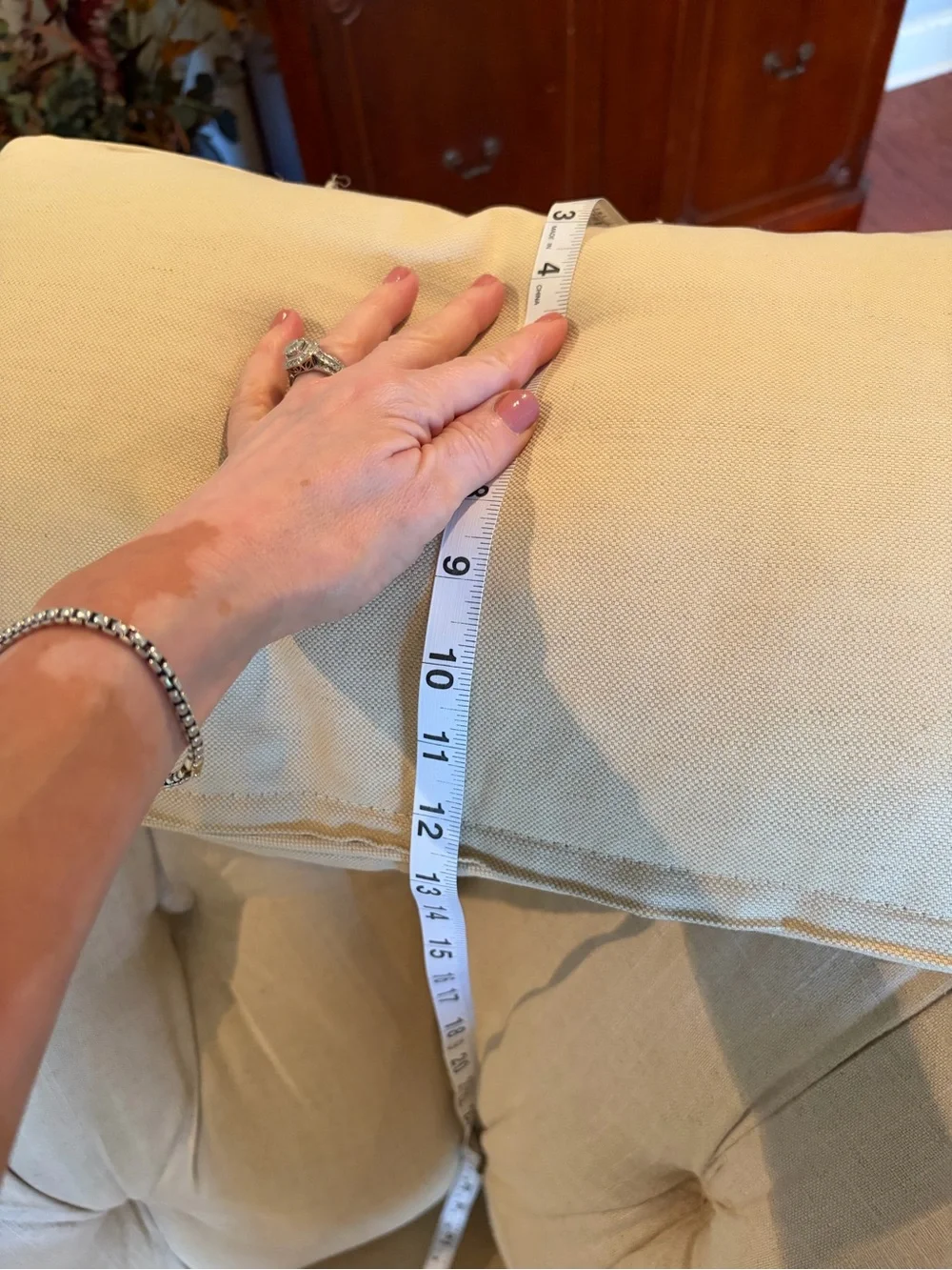 Neutral Cream Throw Pillow - Soft Decorative Accent feather  EUC